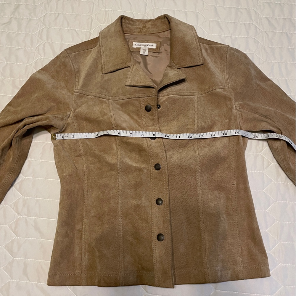 Coldwater Creek Genuine Leather Suede Jacket Size XS - Picture 5 of 7